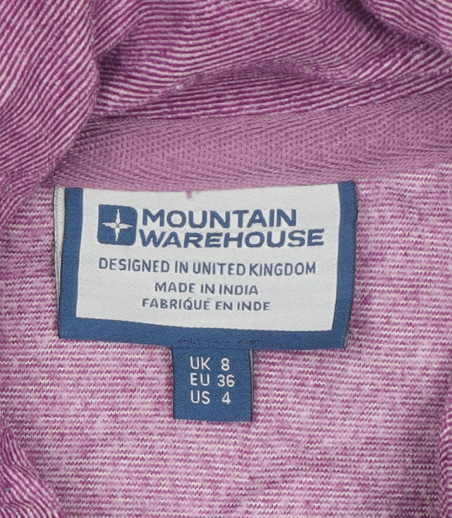 Mountain Warehouse Women Purple UK 8 Pullover Cowl Neck Sweatshirt