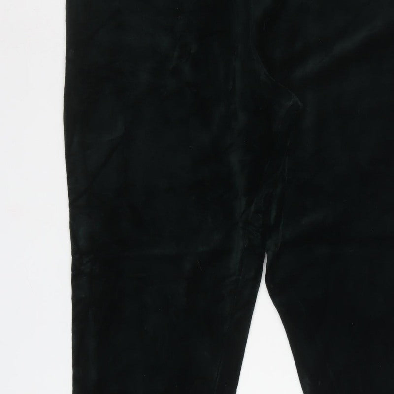 Marks & Spencer Women Green UK 20 Velour Stirrup Leggings