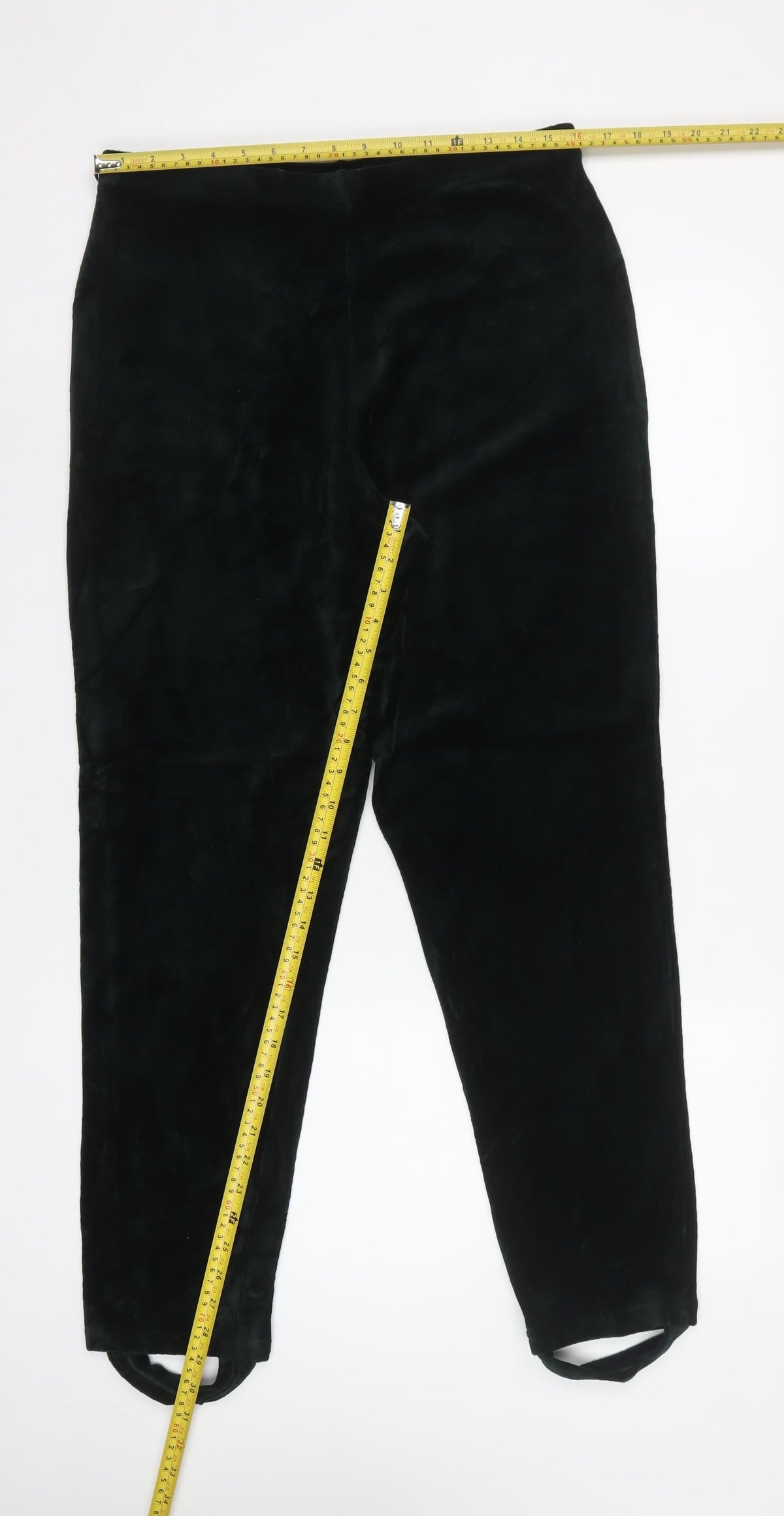 Marks & Spencer Women Green UK 20 Velour Stirrup Leggings