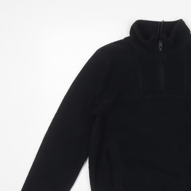 Napapijri Men’s Black XS 1/2 Zip Fleece Pullover Sweatshirt