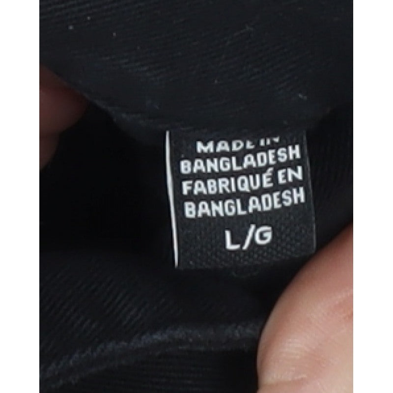 Only & Sons Men’s Black L Relaxed Fit Button-Up Overshirt