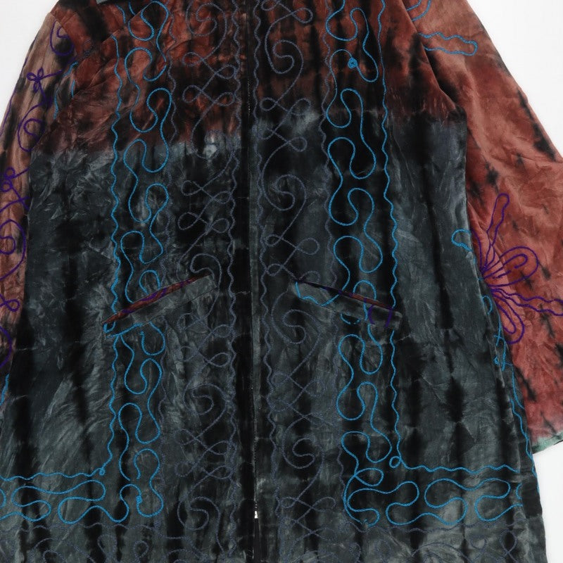 Nomads Women’s Multicoloured XL Hooded Embroidered Cotton Zip Jacket