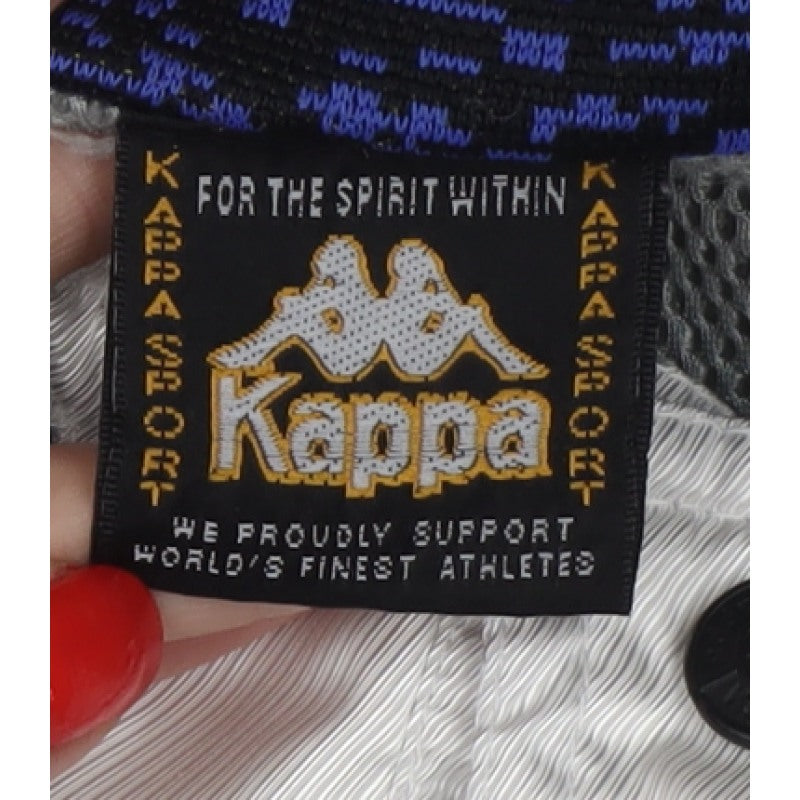 Kappa Men's White XL Vintage Hooded Windbreaker Jacket