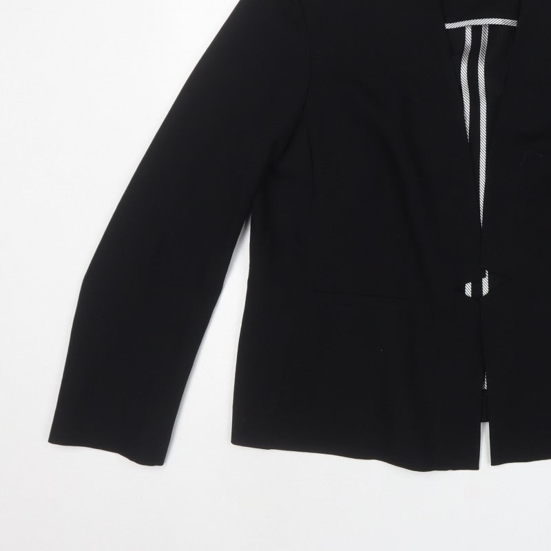 Marks and Spencer Women Black UK 18 Tailored Stretch Blazer
