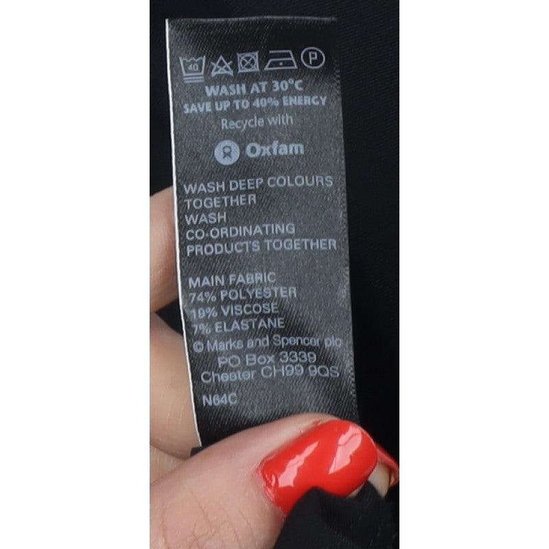 Marks and Spencer Women Black UK 18 Tailored Stretch Blazer