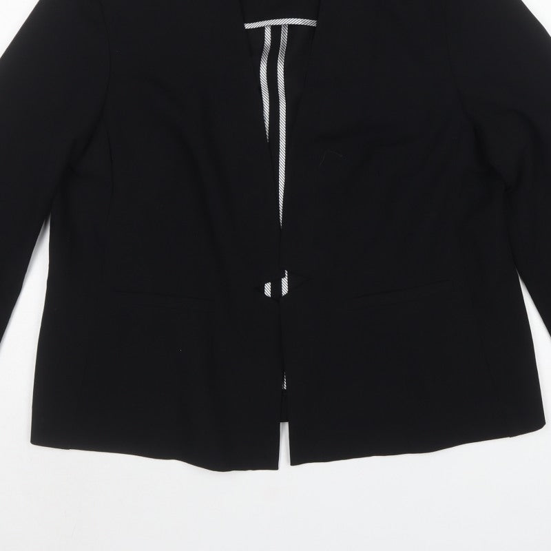 Marks and Spencer Women Black UK 18 Tailored Stretch Blazer