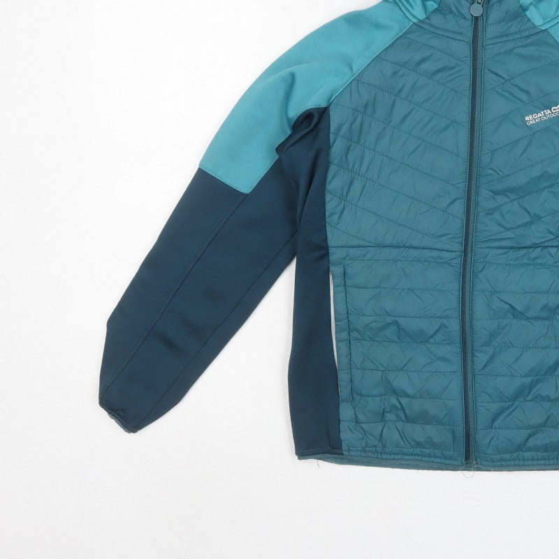 Regatta Boys Blue 11-12 Years Hooded Puffer Softshell Jacket