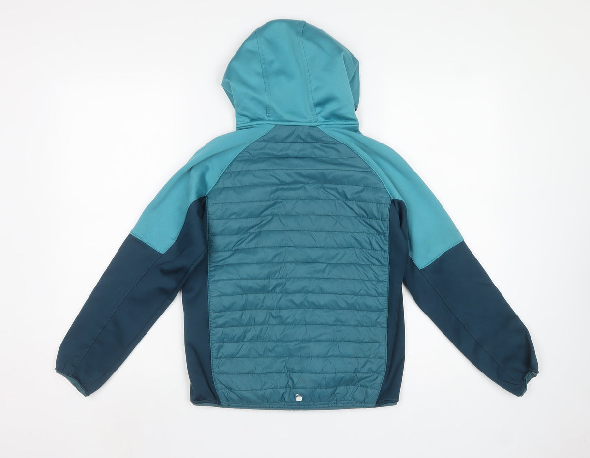 Regatta Boys Blue 11-12 Years Hooded Puffer Softshell Jacket