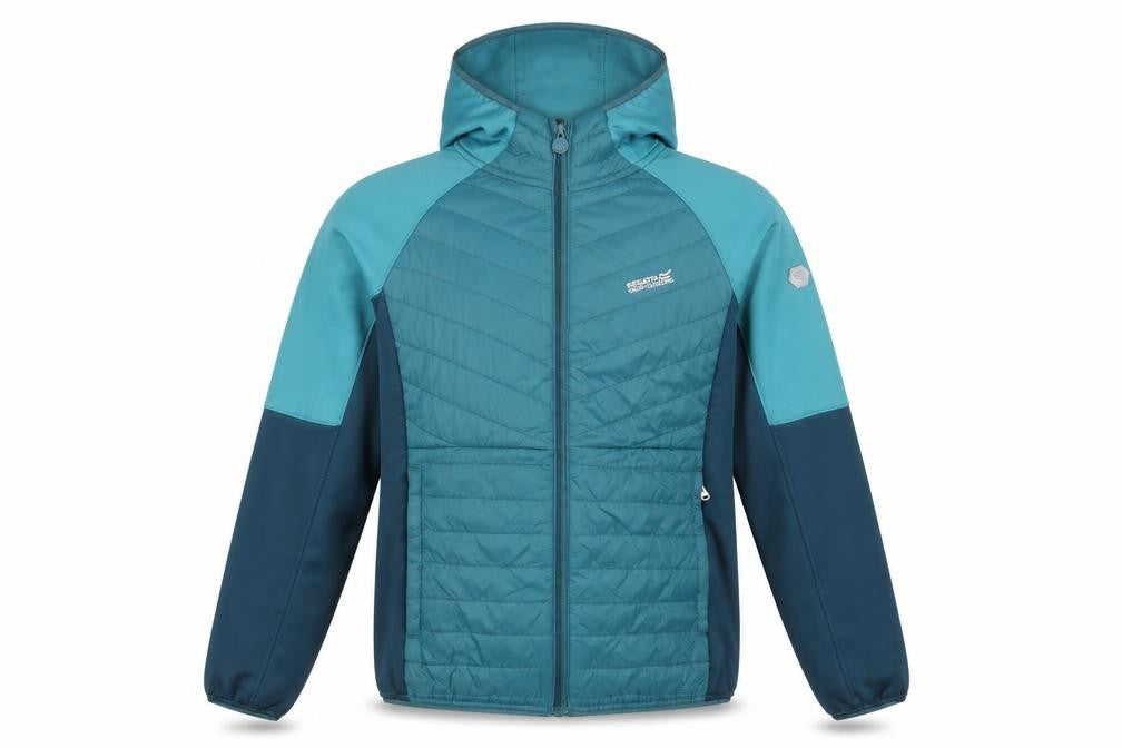 Regatta Boys Blue 11-12 Years Hooded Puffer Softshell Jacket