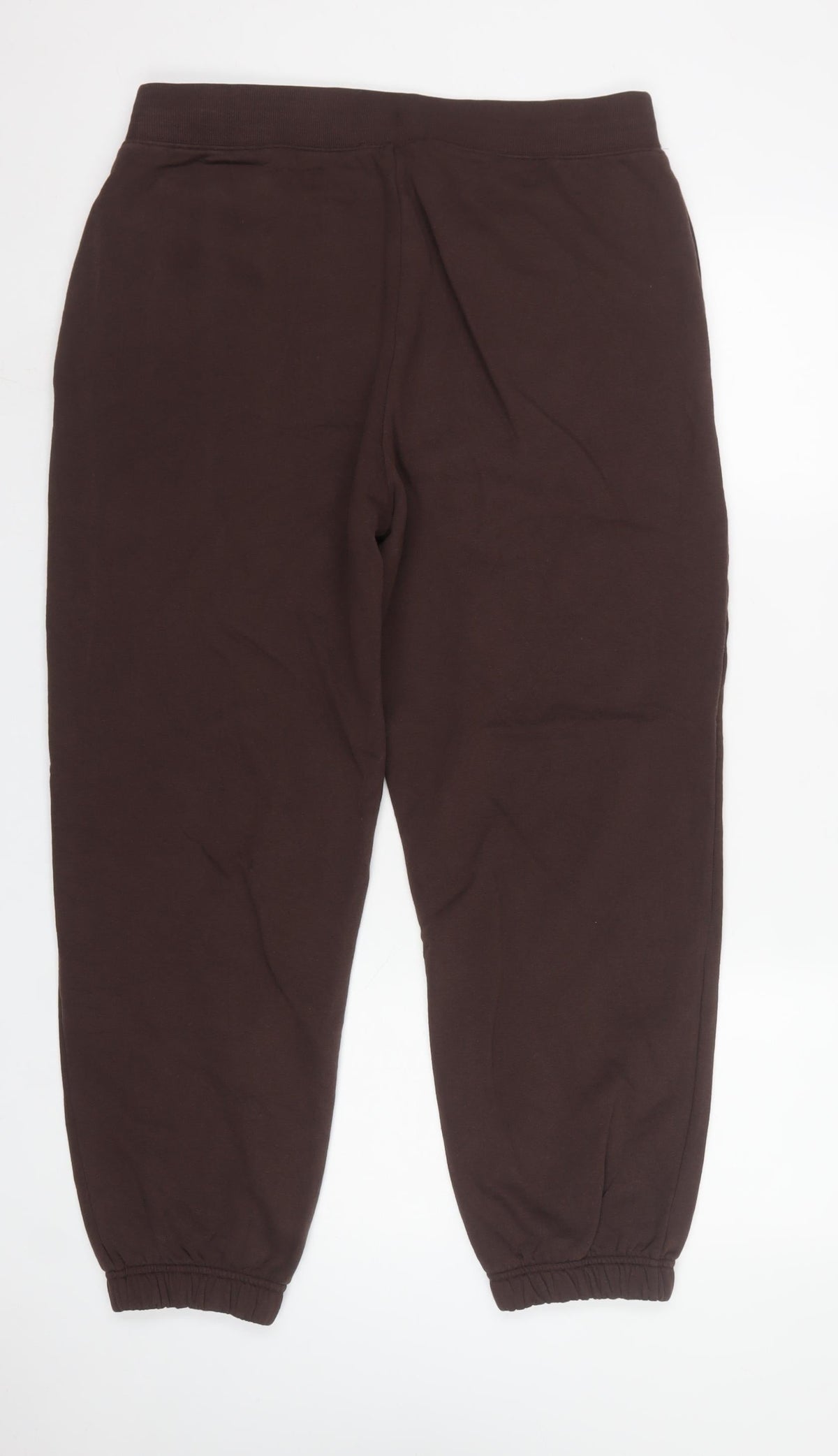 M&S Women’s Brown UK 16 Regular Cotton Blend Cuffed Jogger Trousers