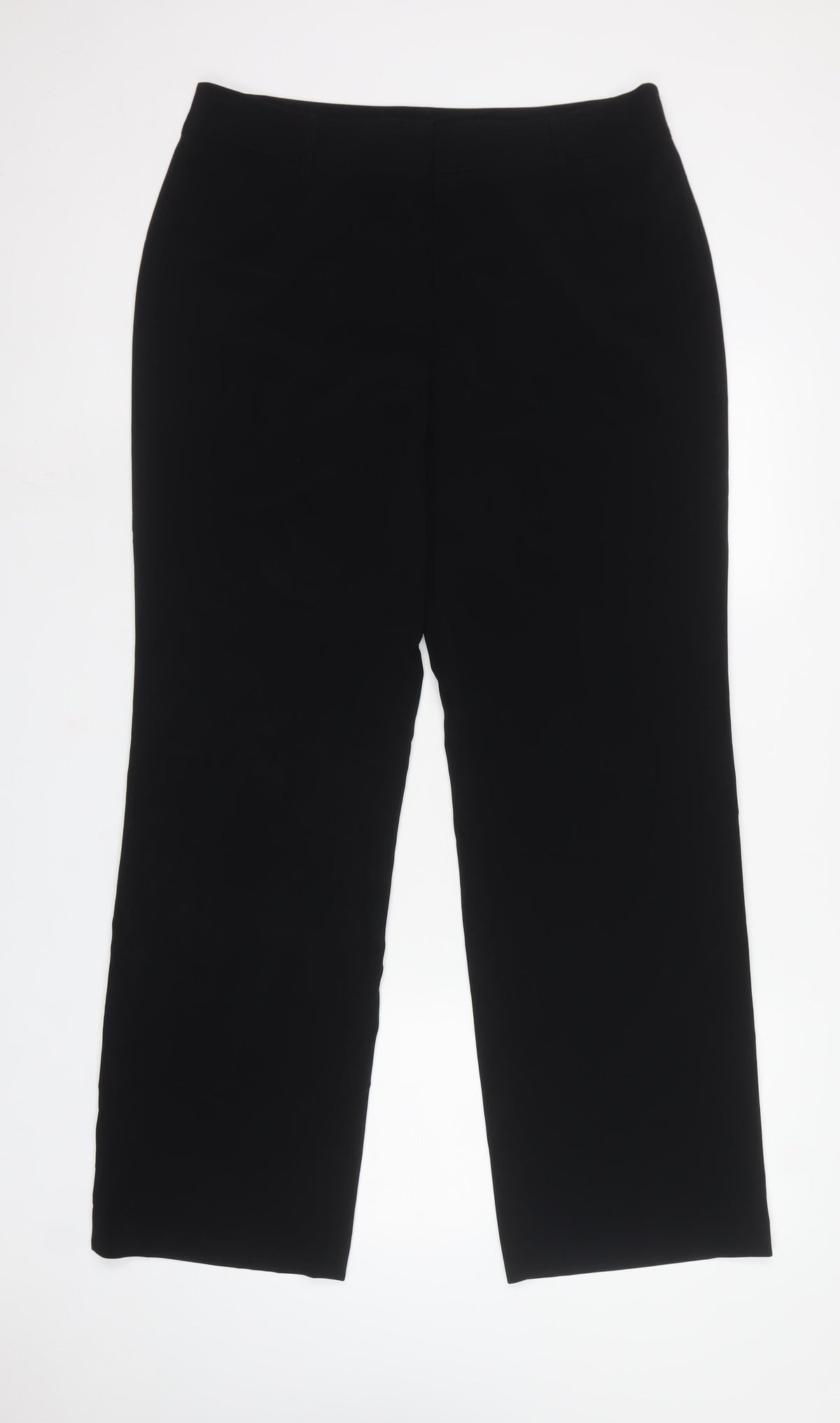 Gerry Weber Women Black UK 16 Straight Pull-On Dress Trousers