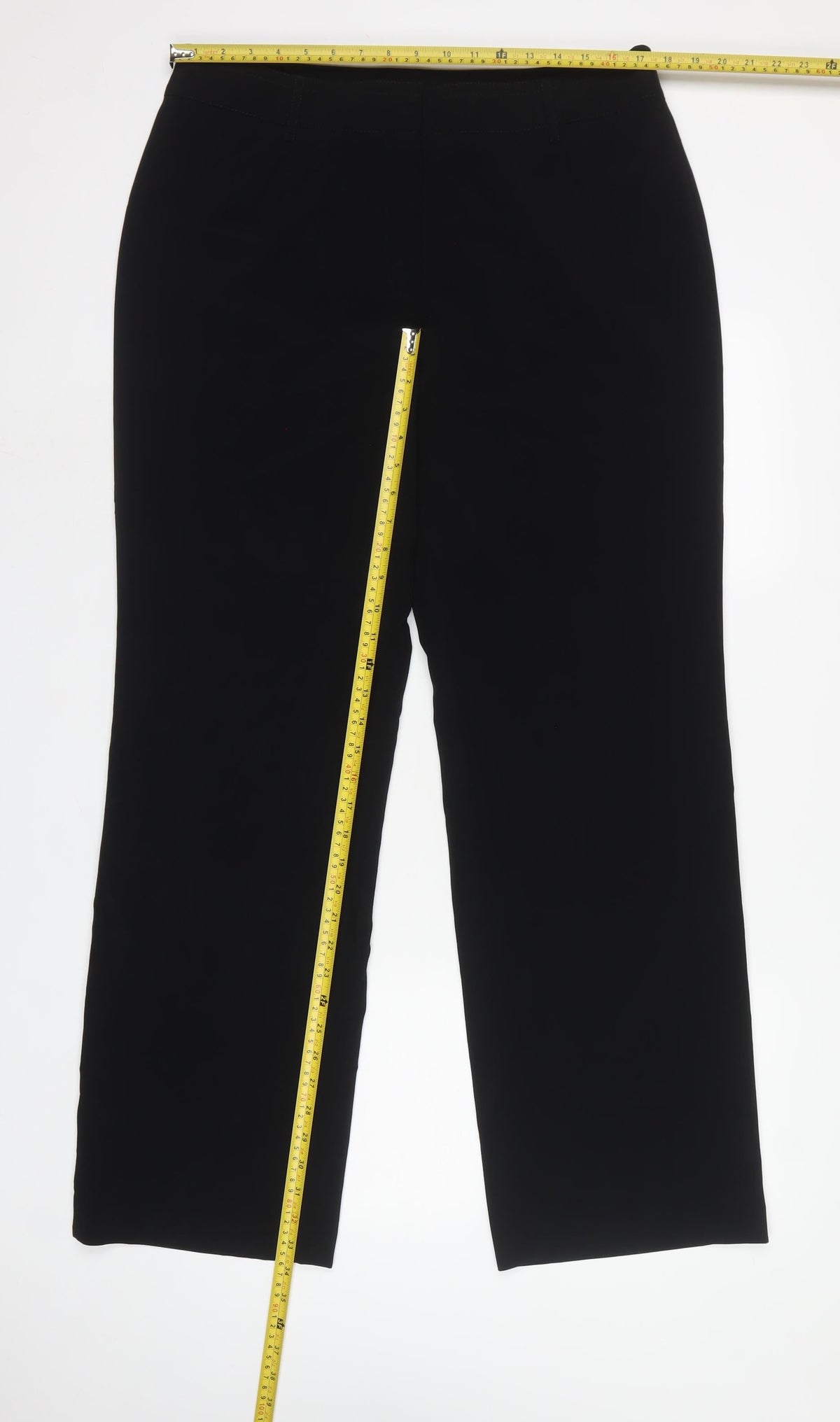 Gerry Weber Women Black UK 16 Straight Pull-On Dress Trousers