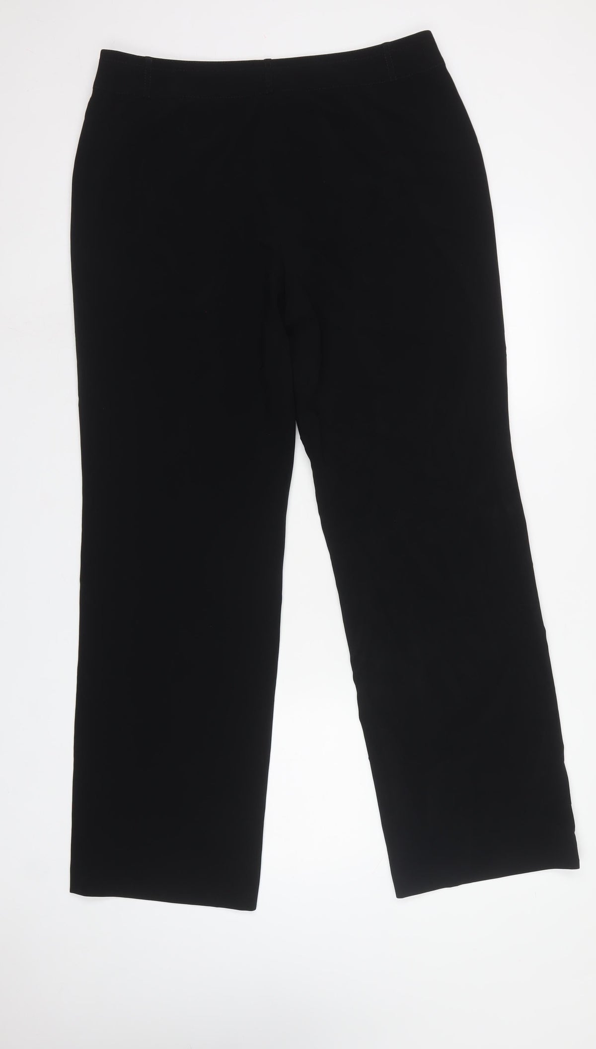 Gerry Weber Women Black UK 16 Straight Pull-On Dress Trousers