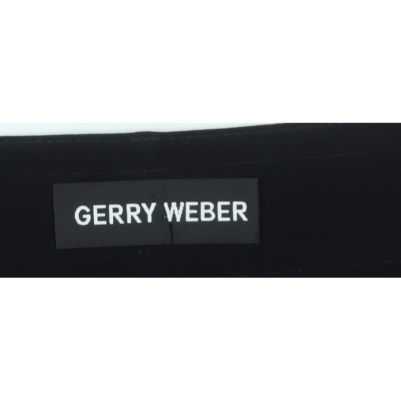 Gerry Weber Women Black UK 16 Straight Pull-On Dress Trousers
