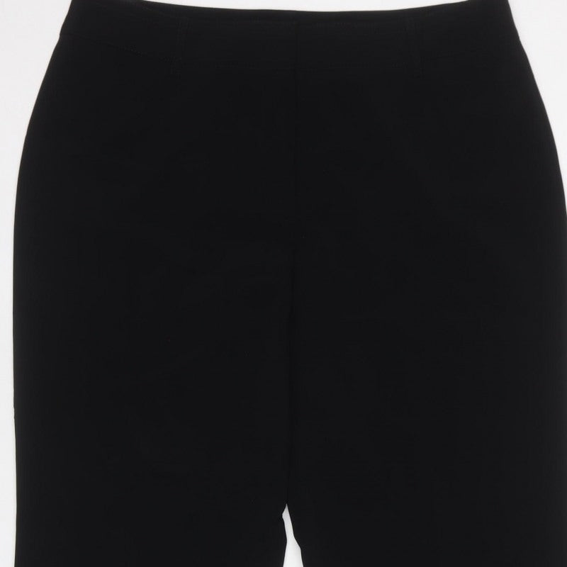 Gerry Weber Women Black UK 16 Straight Pull-On Dress Trousers