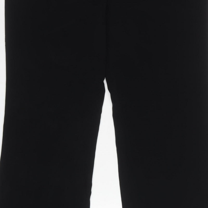 Gerry Weber Women Black UK 16 Straight Pull-On Dress Trousers