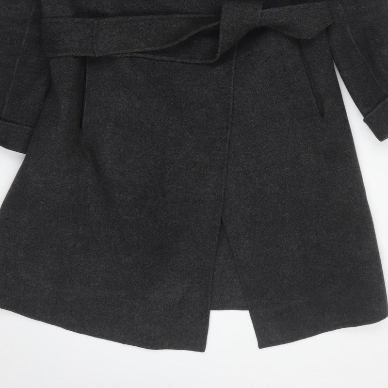 Joseph Women’s Grey Wool Cashmere Belted Long Overcoat UK 10