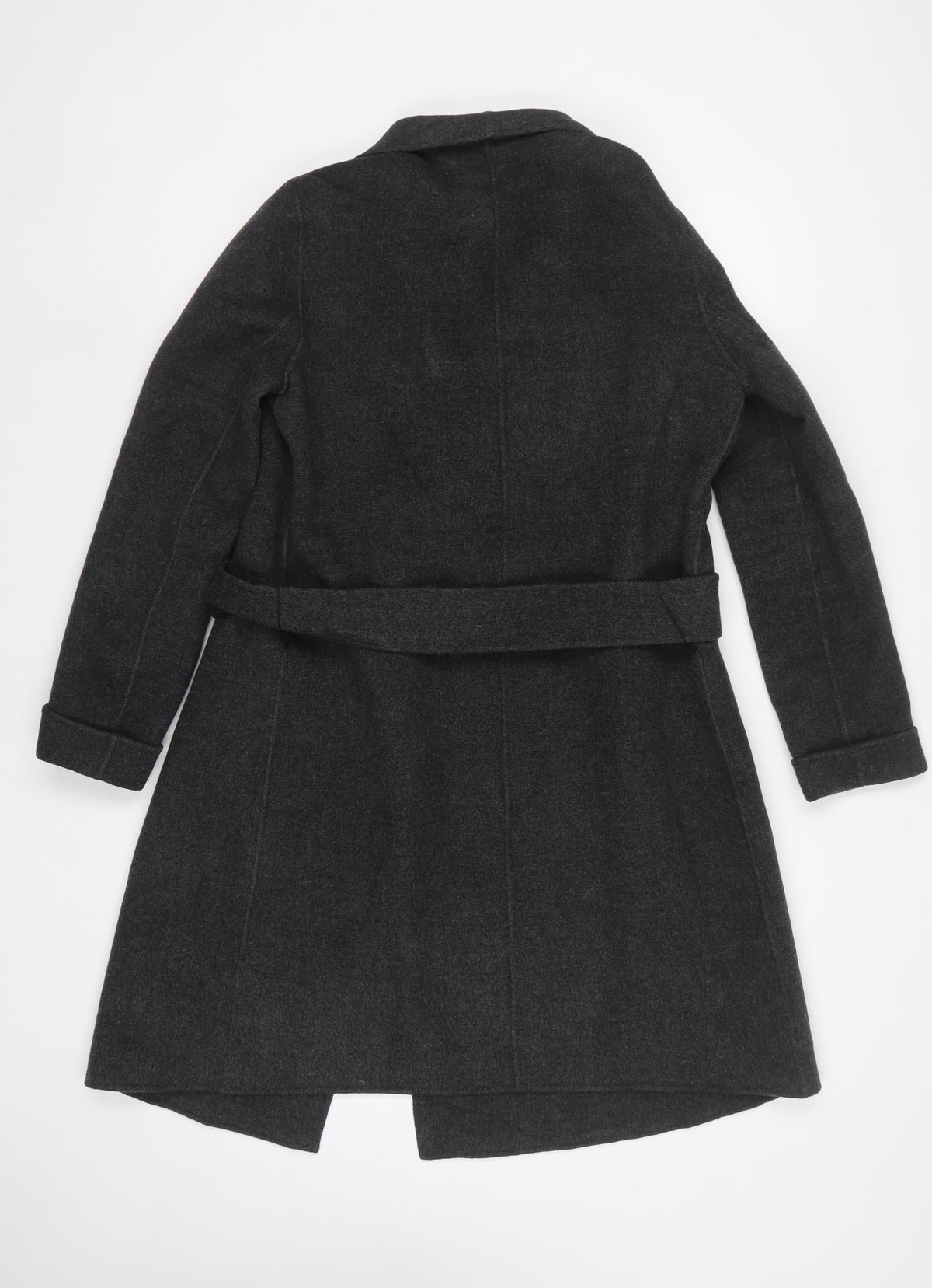 Joseph Women’s Grey Wool Cashmere Belted Long Overcoat UK 10