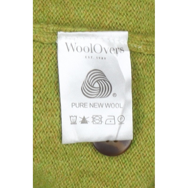 WoolOvers Men’s Green XL Pure Wool Button V-Neck Cardigan Vest