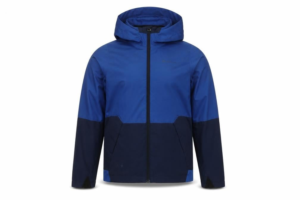 Quechua Boys Blue 10 Years Hooded Colourblock Windbreaker Jacket