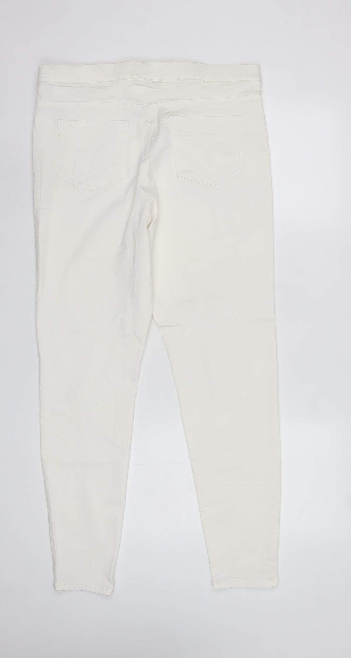 M&S Women’s Ivory Jeggings Size 16 Regular Stretch Slim Jeans