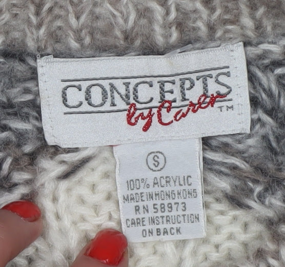 Concepts by Claiborne Women Multicoloured S Argyle Knit Cardigan