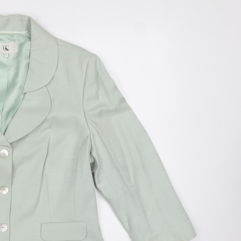 CC Women’s Mint Green Size 14 Tailored Shawl Collar Blazer