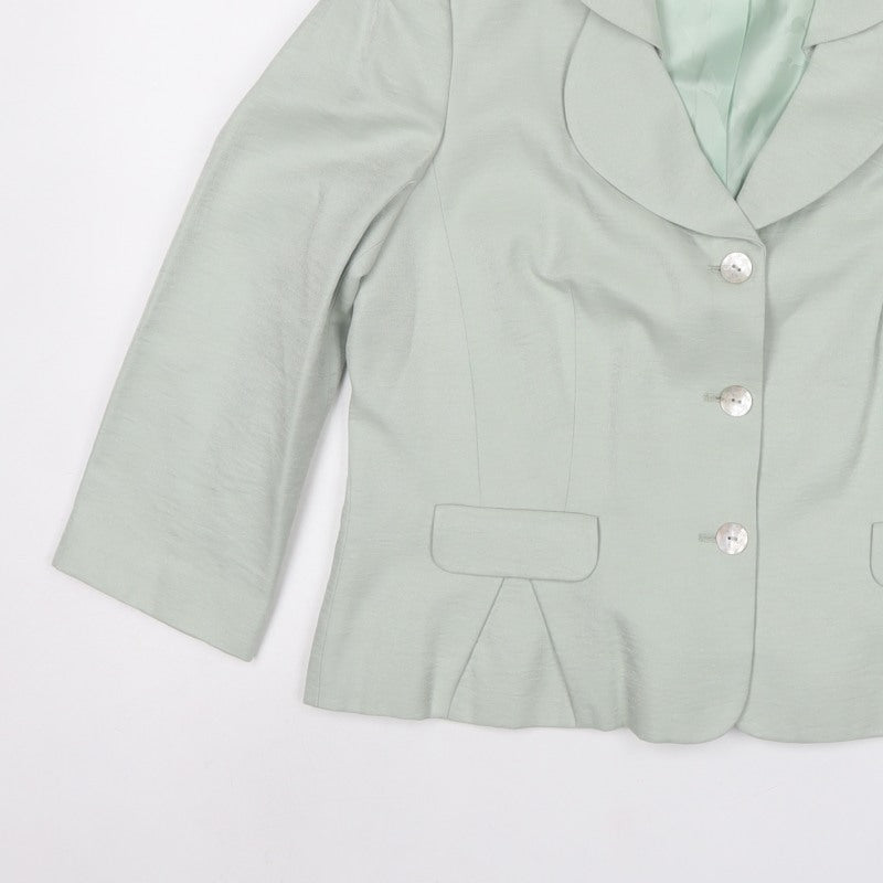 CC Women’s Mint Green Size 14 Tailored Shawl Collar Blazer