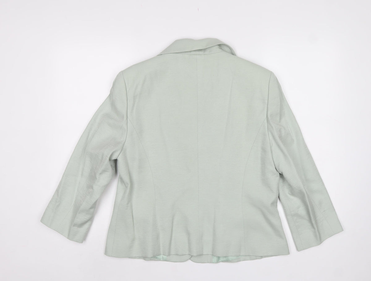 CC Women’s Mint Green Size 14 Tailored Shawl Collar Blazer
