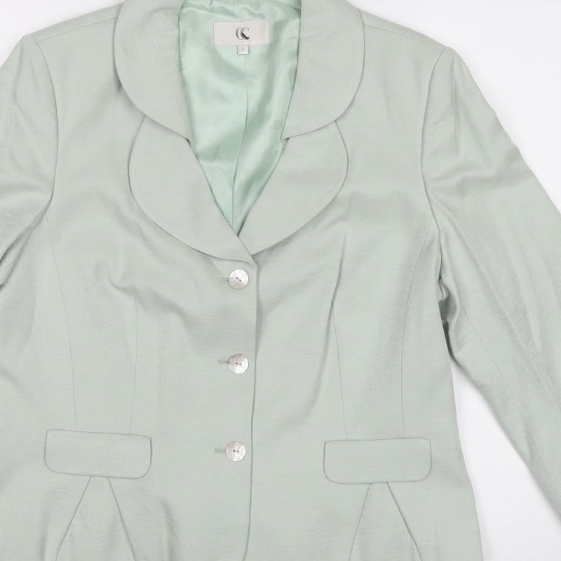 CC Women’s Mint Green Size 14 Tailored Shawl Collar Blazer