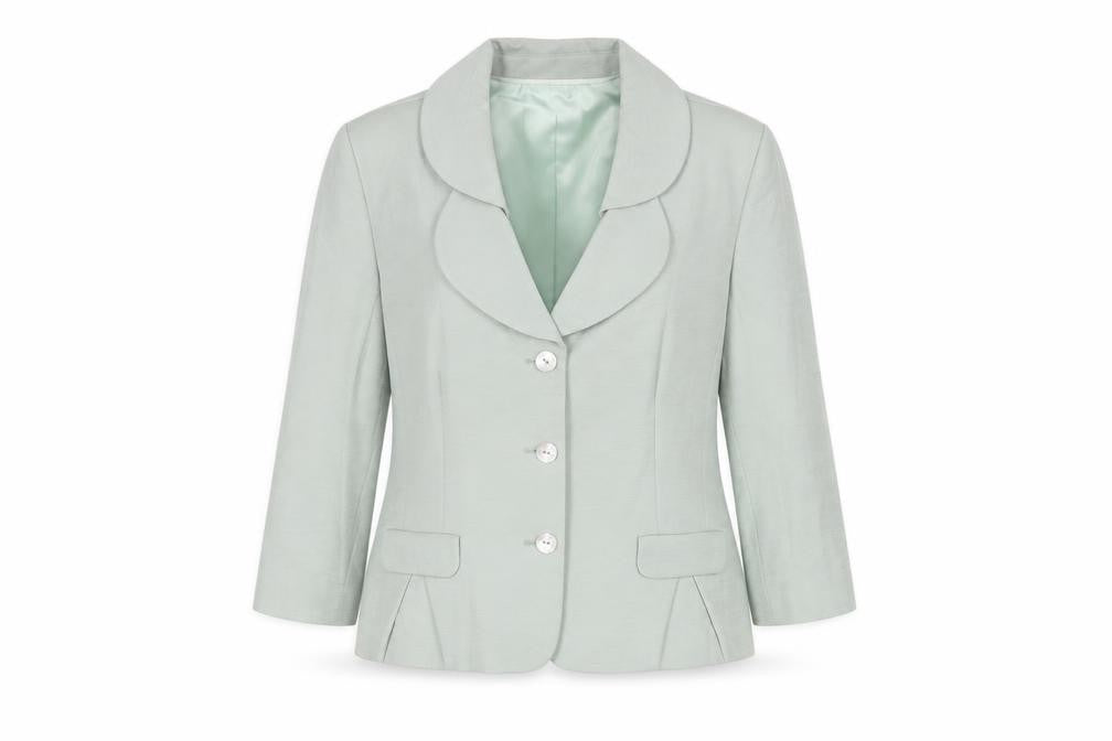 CC Women’s Mint Green Size 14 Tailored Shawl Collar Blazer