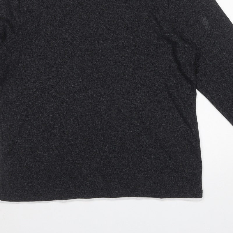 Denim & Flower Men’s Black XL Pullover Crew Neck Sweatshirt