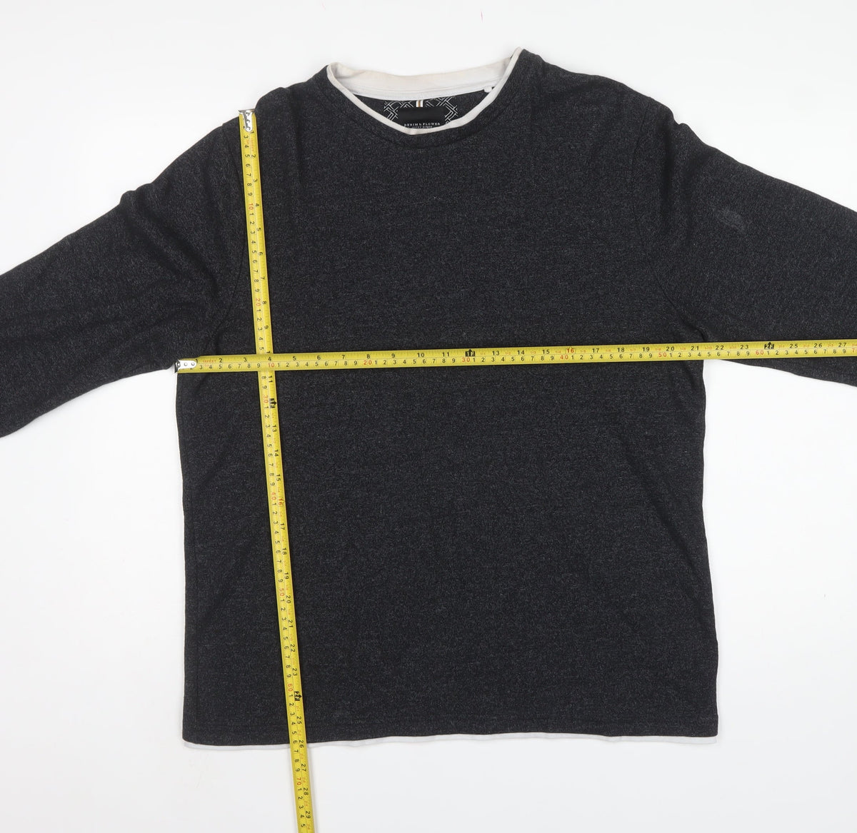Denim & Flower Men’s Black XL Pullover Crew Neck Sweatshirt