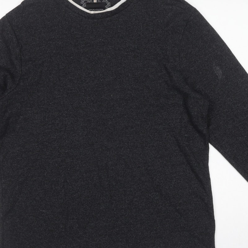 Denim & Flower Men’s Black XL Pullover Crew Neck Sweatshirt