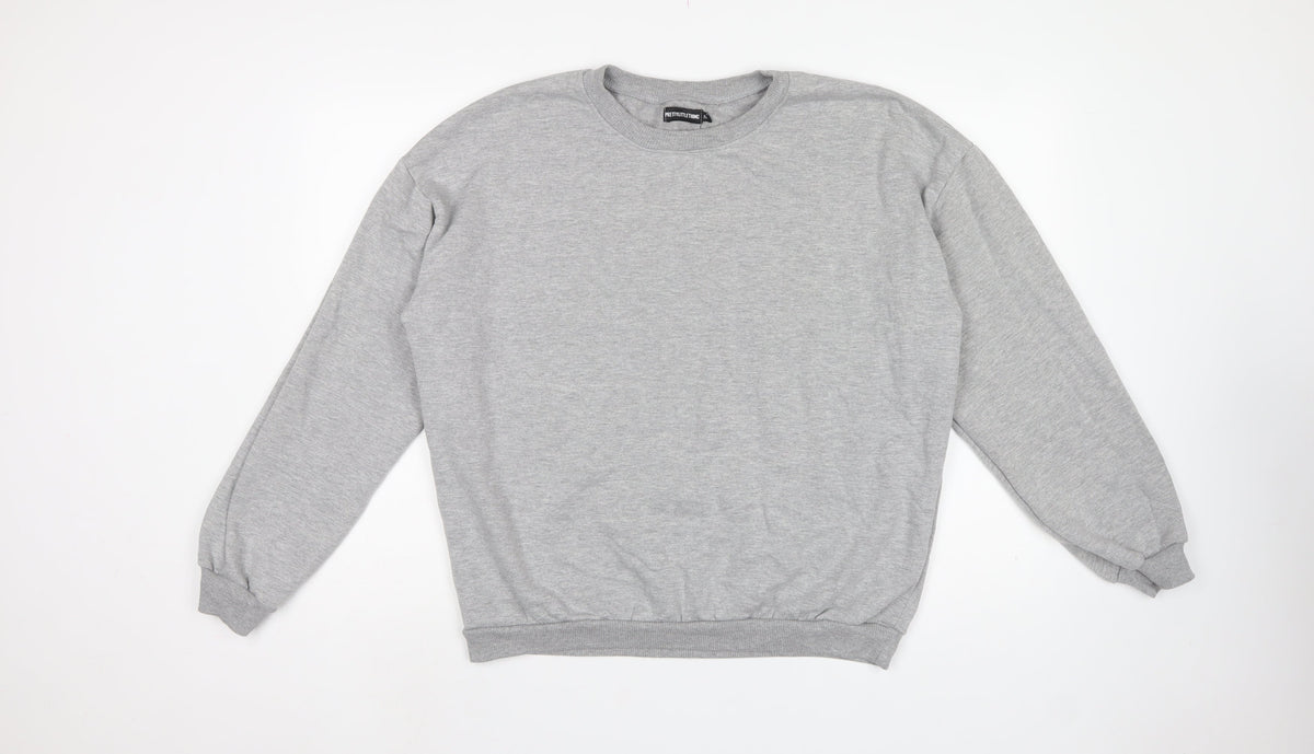 PrettyLittleThing Women Grey M Pullover Crew Neck Sweatshirt