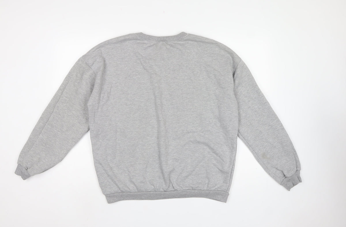 PrettyLittleThing Women Grey M Pullover Crew Neck Sweatshirt