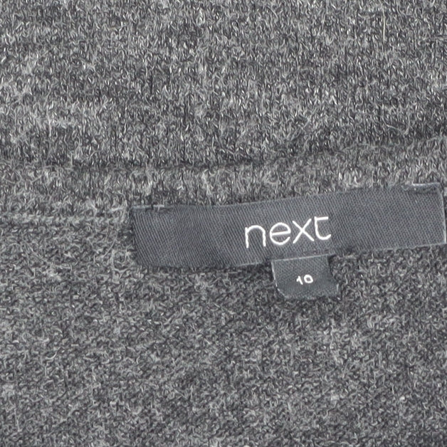Next Women Grey Size 10 Ruched Sleeve Knit Pullover Jumper