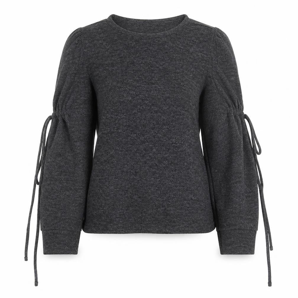 Next Women Grey Size 10 Ruched Sleeve Knit Pullover Jumper