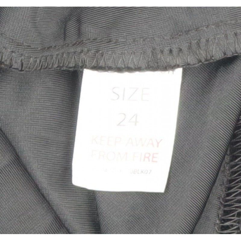 Women's Black Size 24 Velvet Flared Knee Length Skirt