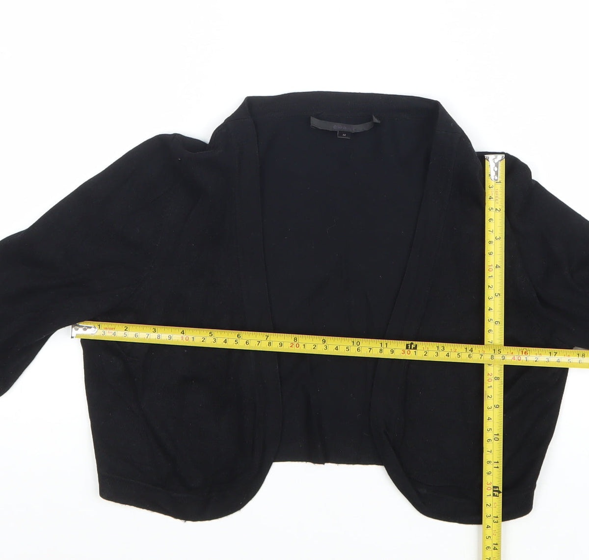 Coast Women’s Black Size M Open Knit Ruffle Cuff Cardigan