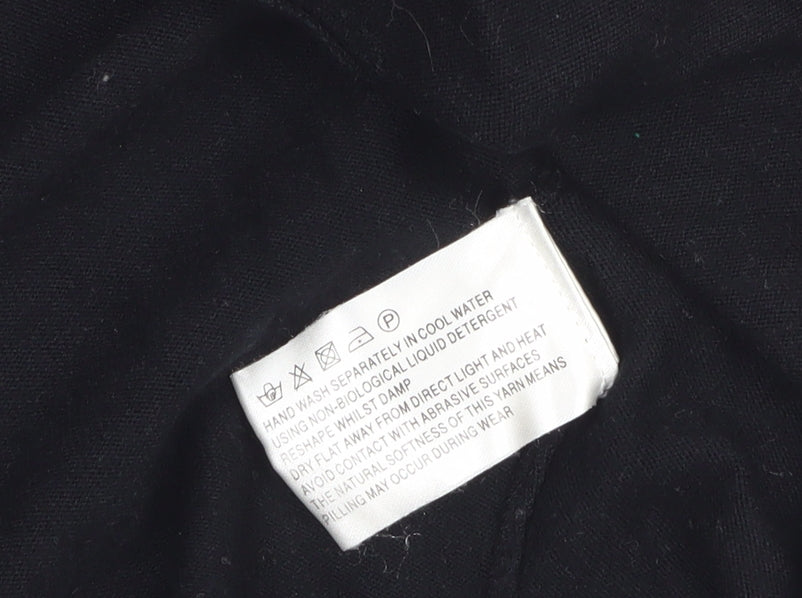Coast Women’s Black Size M Open Knit Ruffle Cuff Cardigan