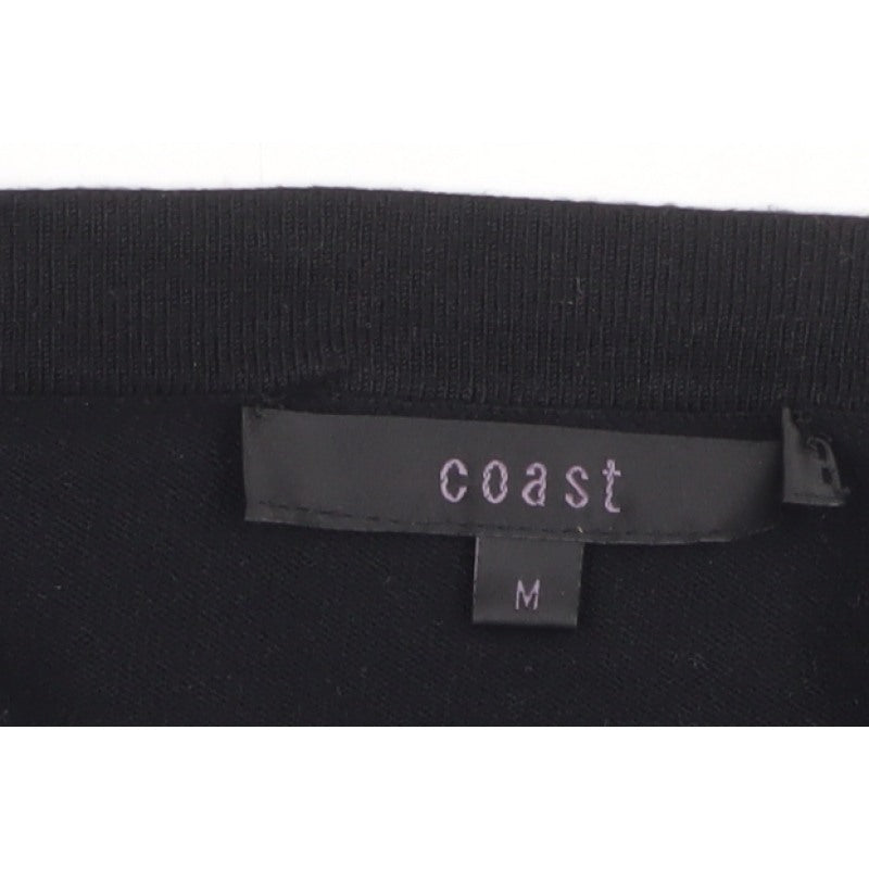 Coast Women’s Black Size M Open Knit Ruffle Cuff Cardigan