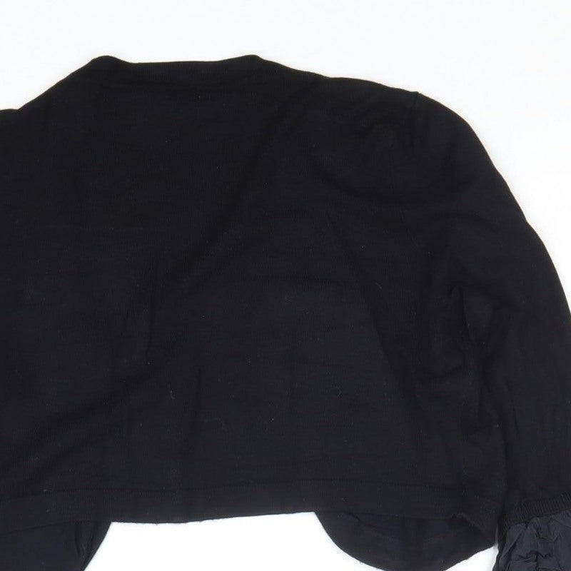 Coast Women’s Black Size M Open Knit Ruffle Cuff Cardigan