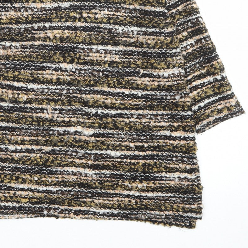 Nutmeg Women Multicoloured Stripe Chunky Knit Jumper UK 8
