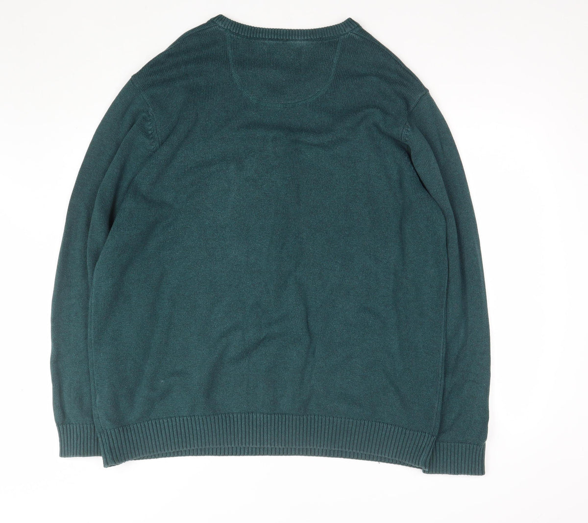 Maine New England Classics Men’s Green XL V-Neck Knit Pullover Jumper