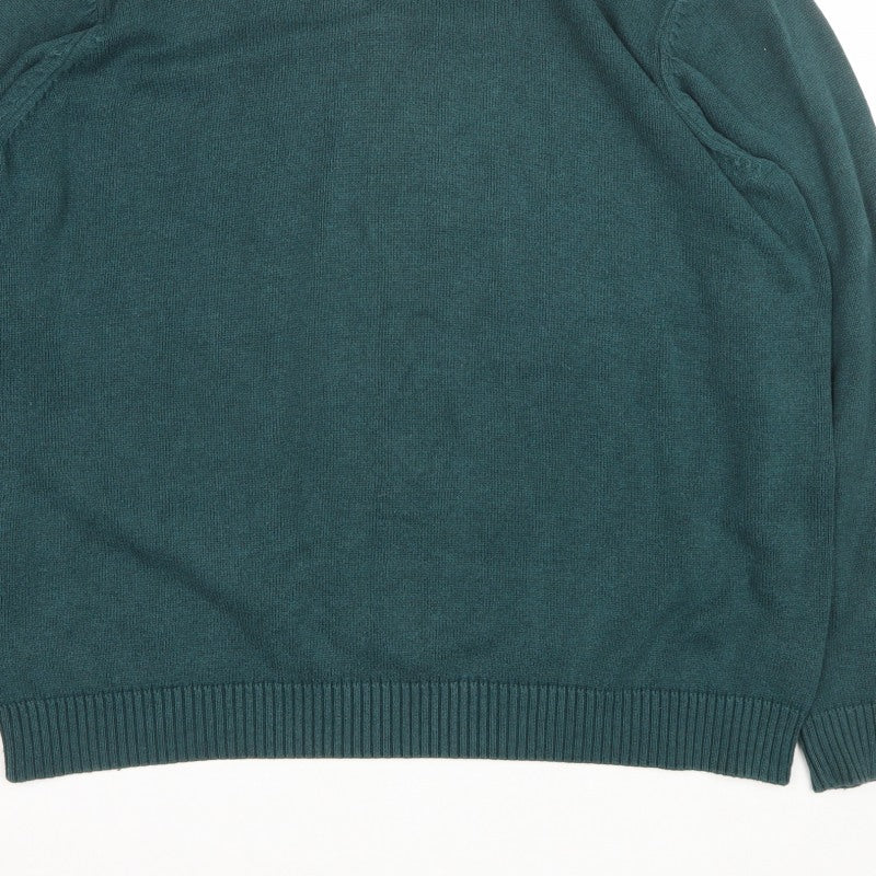 Maine New England Classics Men’s Green XL V-Neck Knit Pullover Jumper