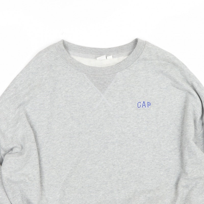 GAP Women’s Grey M Logo Crew Neck Pullover Sweatshirt