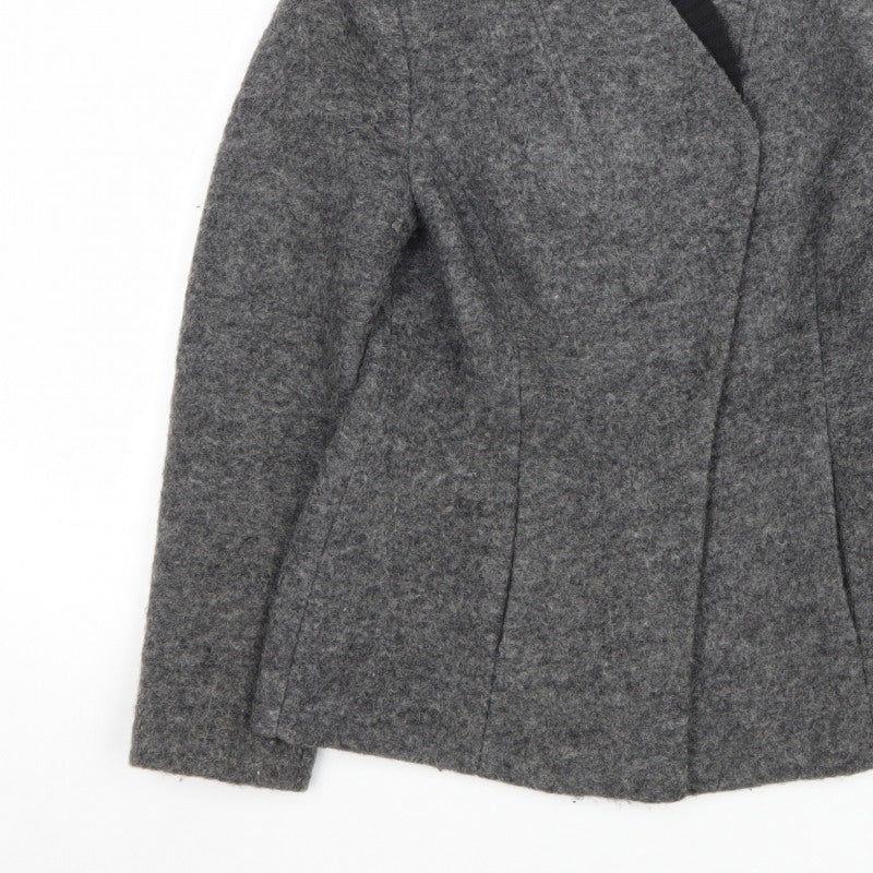 Per Una Women’s Grey Size 8 Open Knit Short Jacket Pockets