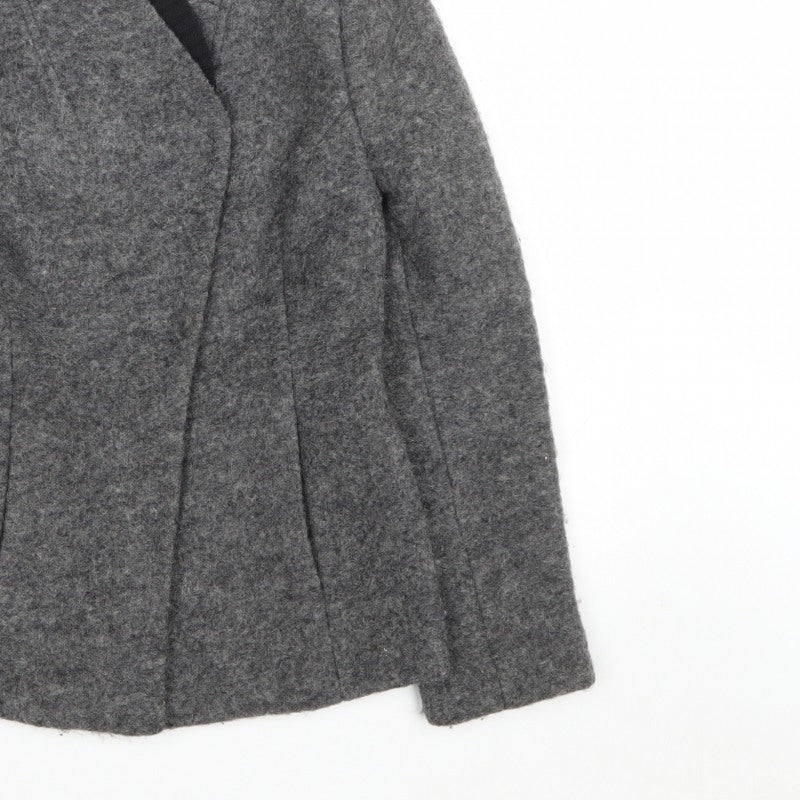 Per Una Women’s Grey Size 8 Open Knit Short Jacket Pockets