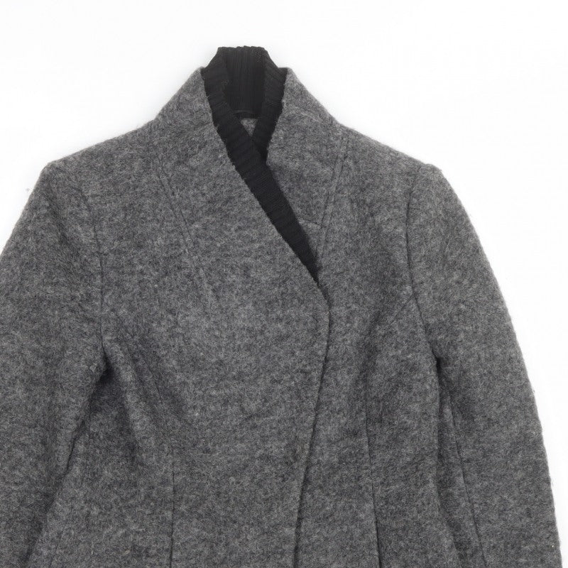 Per Una Women’s Grey Size 8 Open Knit Short Jacket Pockets